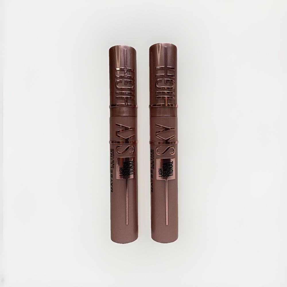2x Maybelline Sky High BlackestBlack Lash Sensational Washable Mascara .24oz Ea